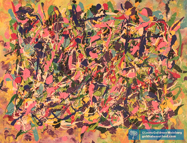 Blast of Colors, recent painting by Laura Goldman Weinberg