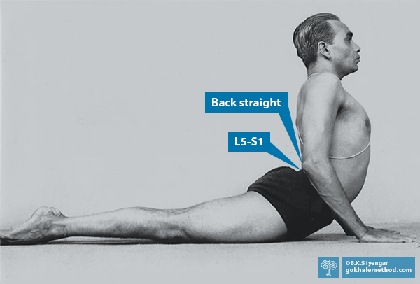 B.K.S. Iyengar in cobra pose.
