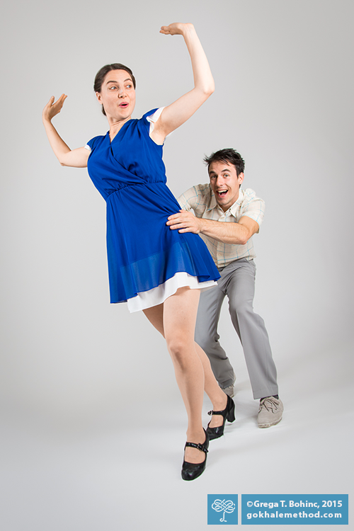 Sabina Blumauer with her Lindy Hop dance partner, Luka.