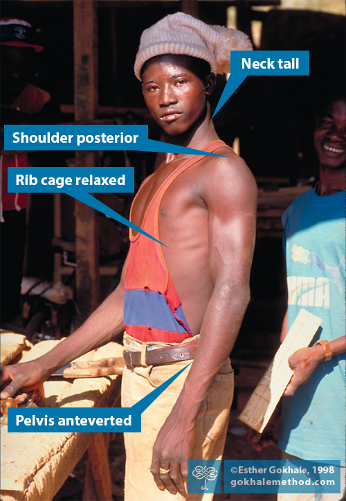 Carpenter in Burkina Faso stands tall, open, and relaxed