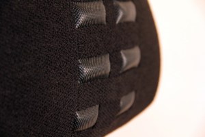 Stretchsit® nubs on the seatback provide spine-lengthening traction