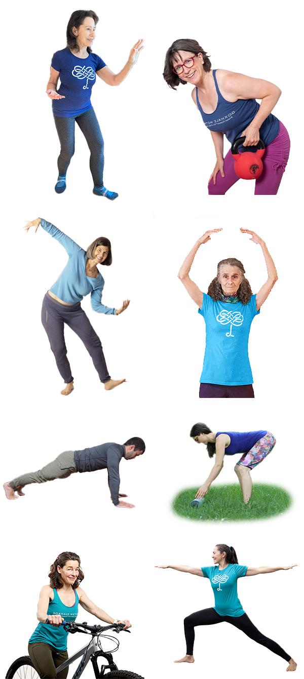 Photo compilation of 8 Gokhale Exercise teachers.