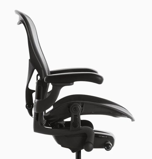 The Herman Miller Aeron Chair, side view without feet.