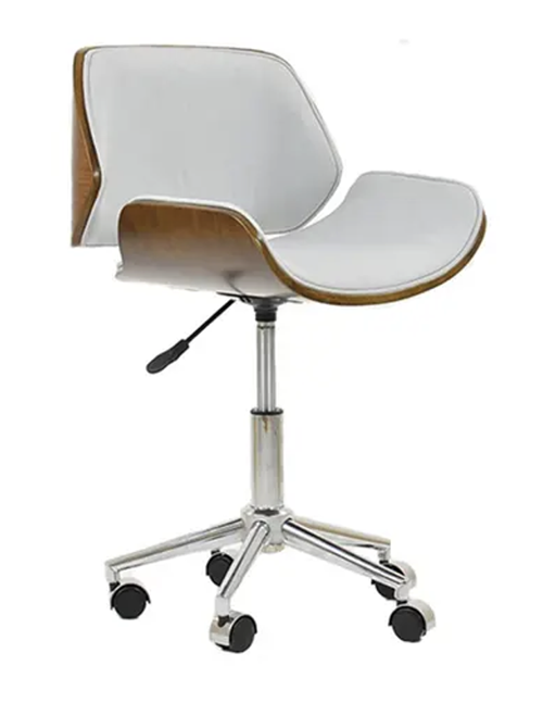 Lakeland Furniture 1960s retro office chair, front view at angle.