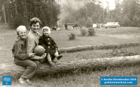 Lithuania, 1967. My mom is in the center, with my sister and me on either side of her.
