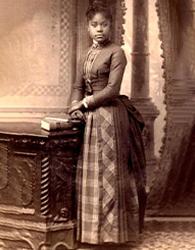 This young woman shows wonderful alignment and poise in an age when corsets were commonly worn.