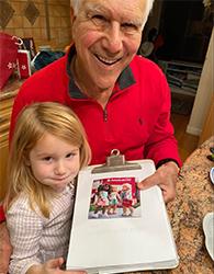 Enjoying pain-free time with my granddaughter and her American Girl Tea Party puzzle.