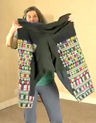 These traditional hand embroidered pants from Thailand have a gusset in the center, allowing for bending and stretching. (Alumni Live Chat, February ‘22).
